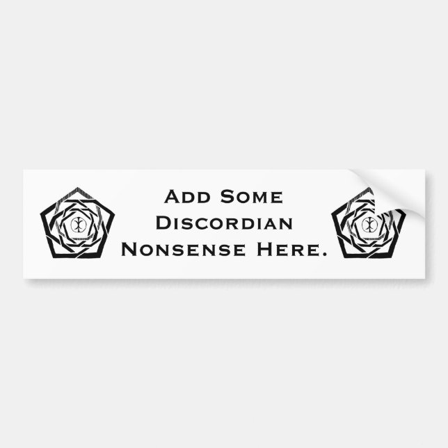 Erisian Mandala Reverse Bumper Sticker (Front)