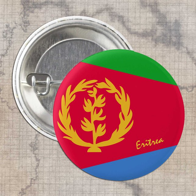 Eritrea button, patriotic Eritrean Flag fashion 3 Cm Round Badge (Creator Uploaded)