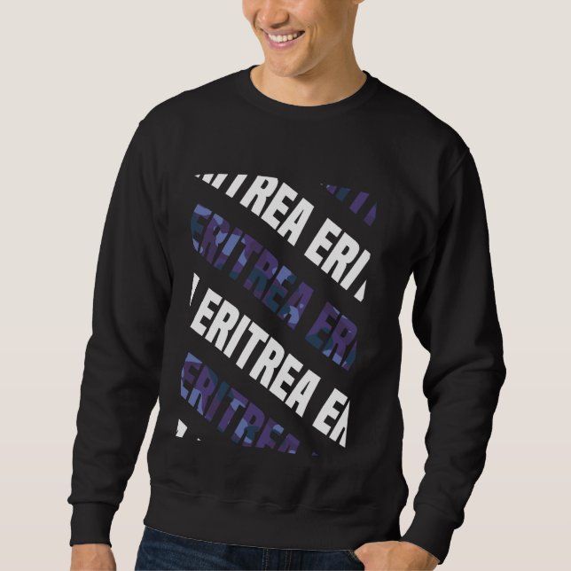Eritrea Camo Pattern Purple Camouflage Sweatshirt (Front)