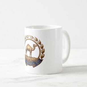 Eritrea country coat arms symbol emblem flag camel coffee mug