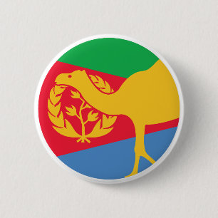 Eritrea Dromedary Eritrean National Animal Flag 6 Cm Round Badge