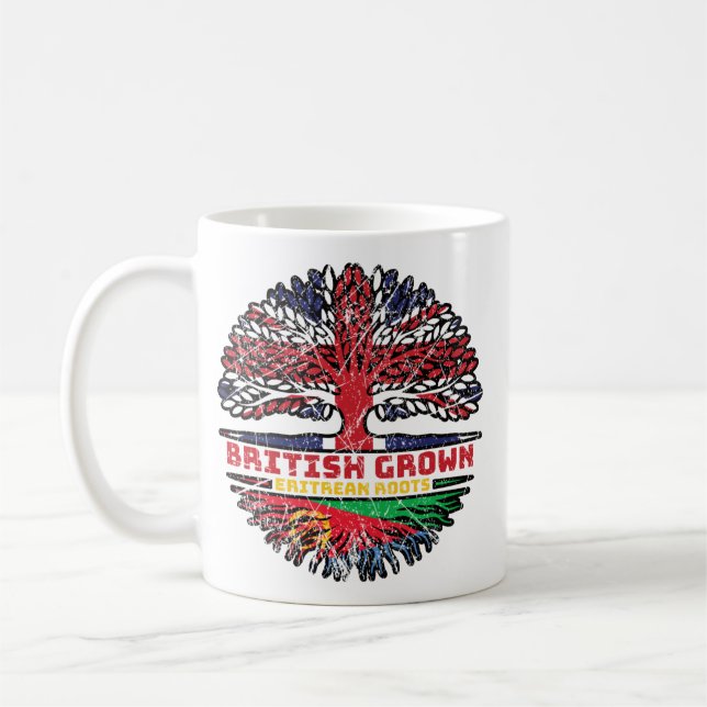 Eritrea Eritrean Uk United Kingdom British Tree Coffee Mug (Left)