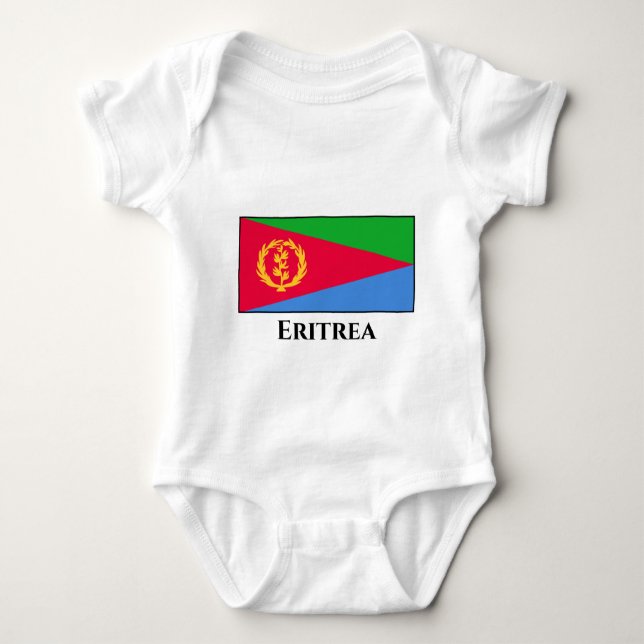 Eritrea Flag Baby Bodysuit (Front)