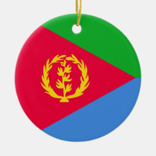 Eritrea flag ceramic ornament