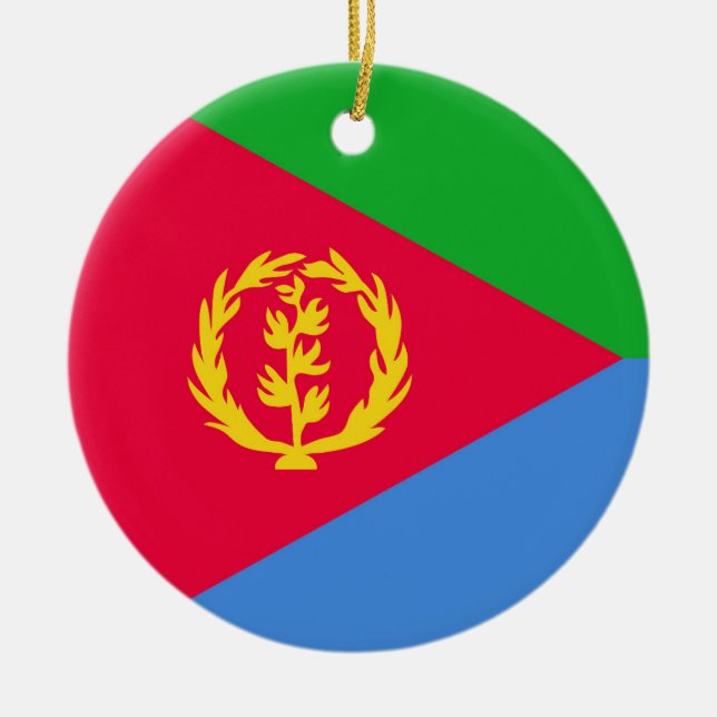 Eritrea flag ceramic ornament (Front)