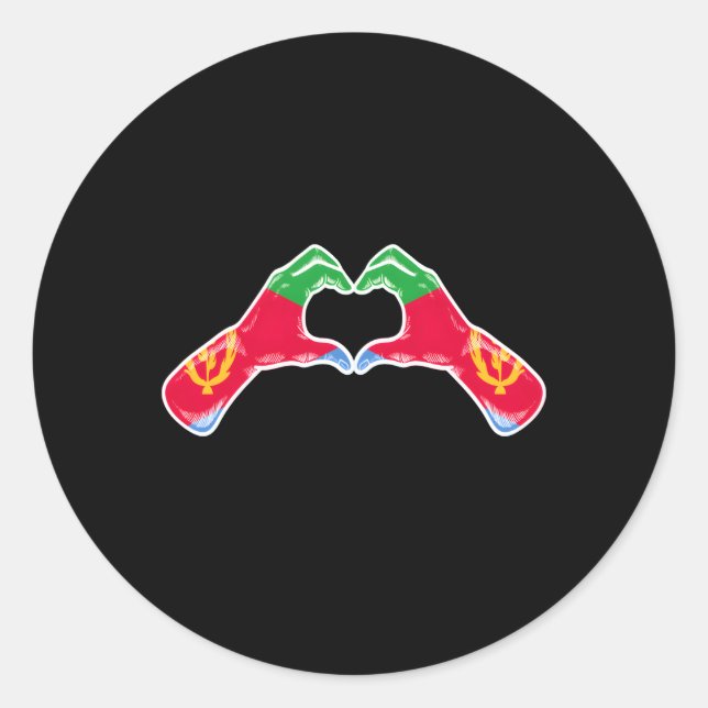 Eritrea Flag Eritrean He Classic Round Sticker (Front)