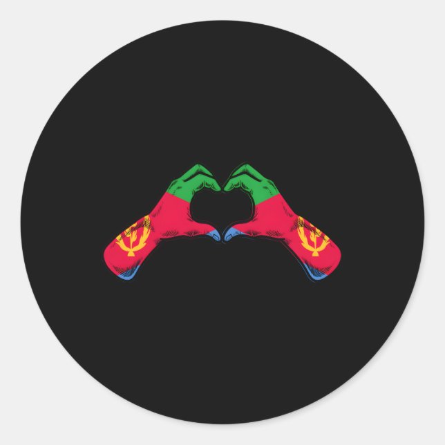 Eritrea Flag Eritrean He Classic Round Sticker (Front)