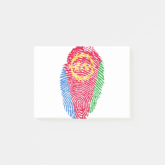 Eritrea Flag Fingerprint Country Pride Identity Post-it Notes (Front)