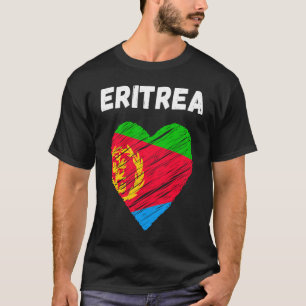 Eritrea Flag Holiday Eritrea Heart Eritrean Flag T-Shirt