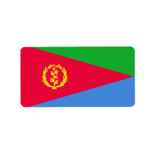 Eritrea flag label