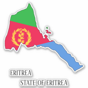 Eritrea Flag Map Patriotic