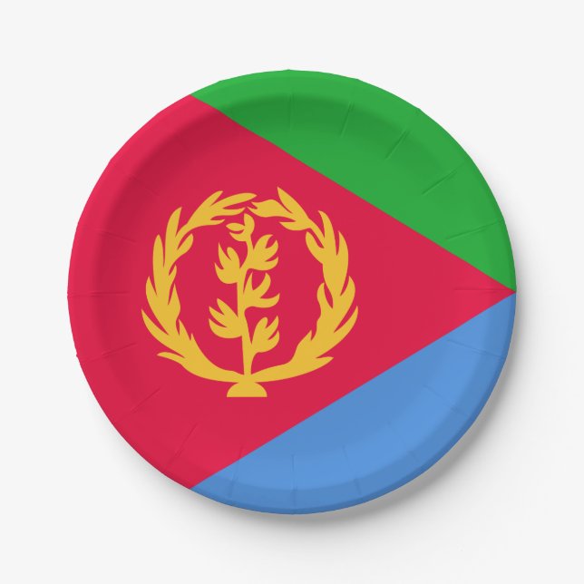 Eritrea Flag Paper Plate (Front)