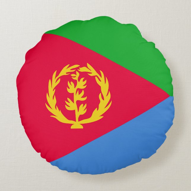 Eritrea flag round cushion (Back)