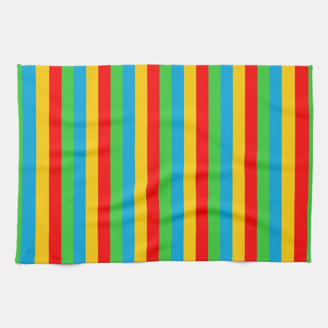 Eritrea flag stripes country symbol pattern lines  tea towel (Horizontal)