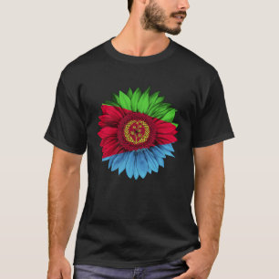 Eritrea Flag Sunflower Eritrean Roots Proud Patrio T-Shirt