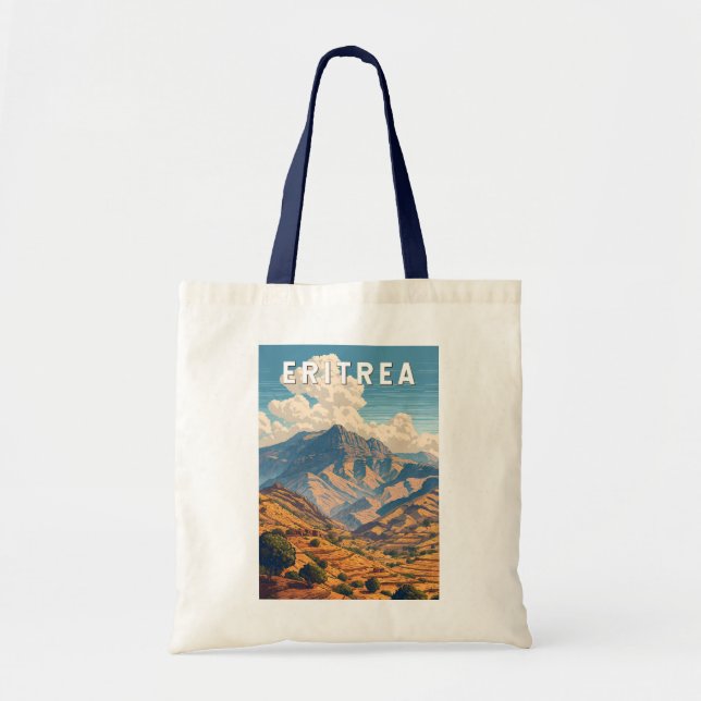 Eritrea Illustration Travel Art Vintage Tote Bag (Front)