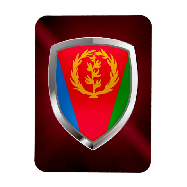 Eritrea Mettalic Emblem Magnet (Vertical)