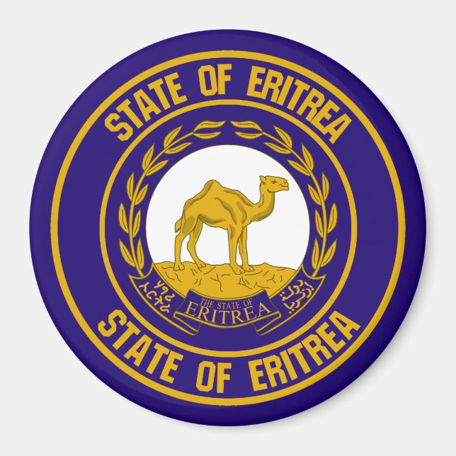 Eritrea  Round Emblem Magnet (Front)