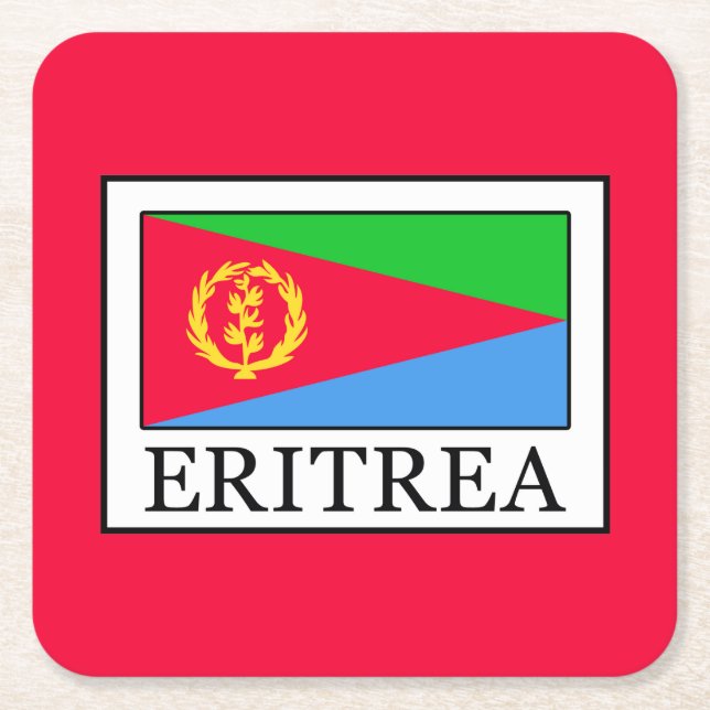 Eritrea Square Paper Coaster (Front)