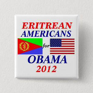 Eritrean americans for Obama 15 Cm Square Badge