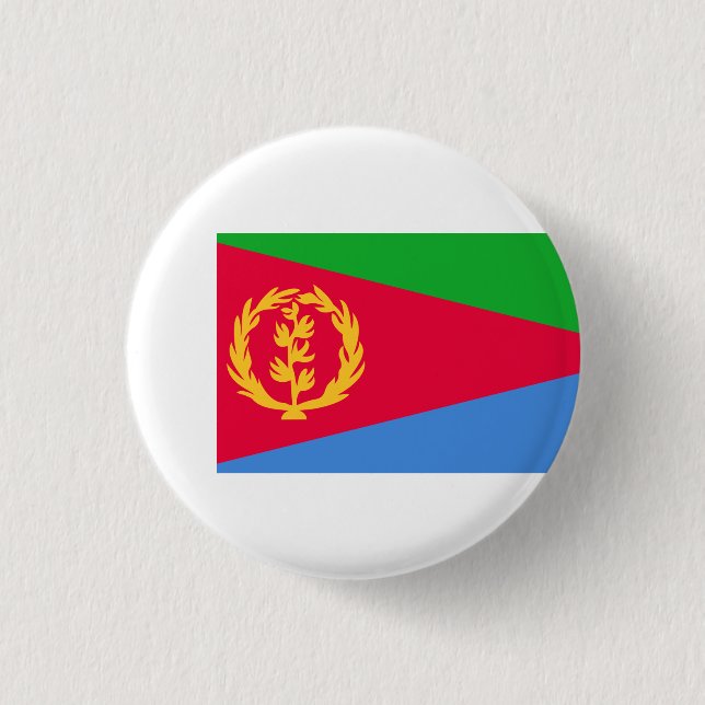 Eritrean Flag, Flag of Eritrea 3 Cm Round Badge (Front)