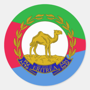 Eritrean Flag & National Emblem, Flag of Eritrea Classic Round Sticker