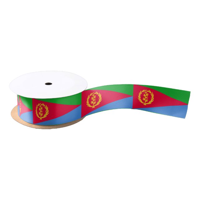Eritrean flag satin ribbon (Spool)