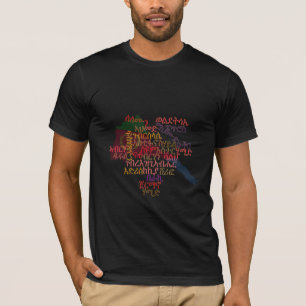 Eritrean Martyrs G11 Names World Cloud T-Shirt