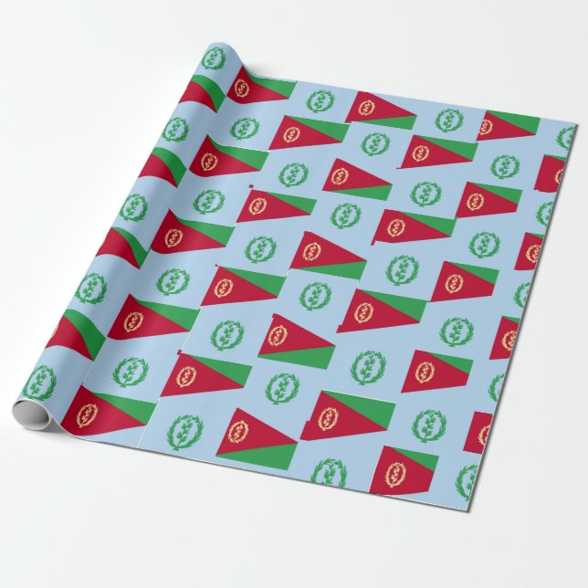 Eritrean Old And New Flags Wrapping Paper (Unrolled)