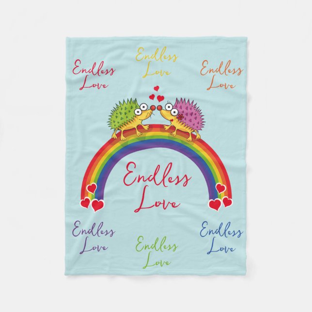 Erizos enamorados fleece blanket (Front)