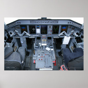 ERJ 175 Cockpit Poster