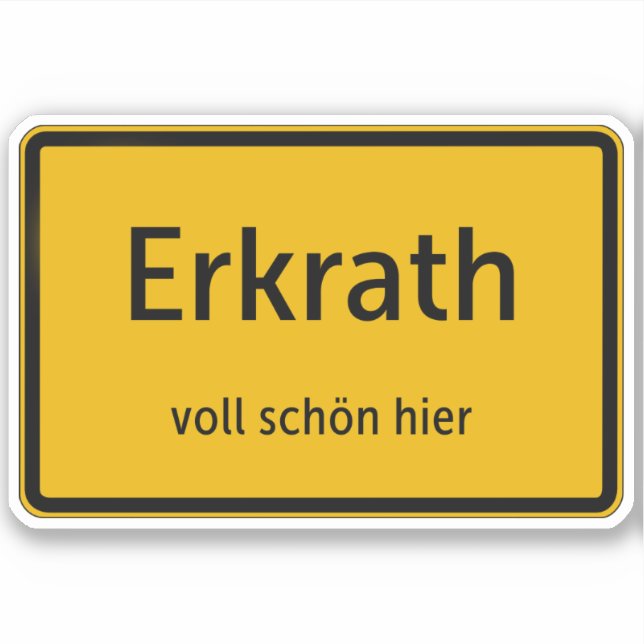 Erkrath Sticker Autosticker (Front)