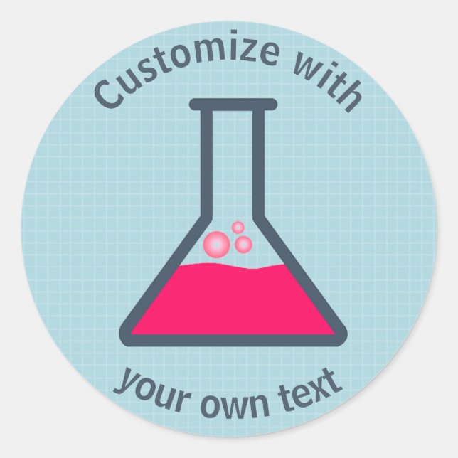 Erlenmeyer Flask Classic Round Sticker (Front)