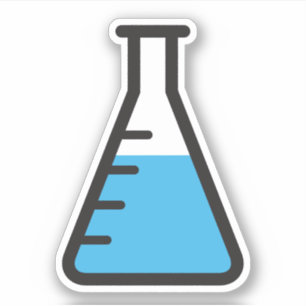 Erlenmeyer flask with liquid science