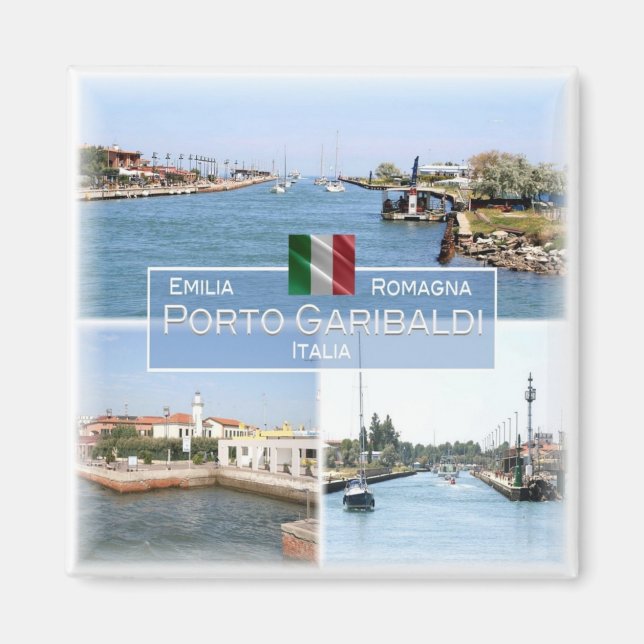 ERM004 PORTO GARIBALDI, Sea View, Italy, Fridge Magnet (Front)