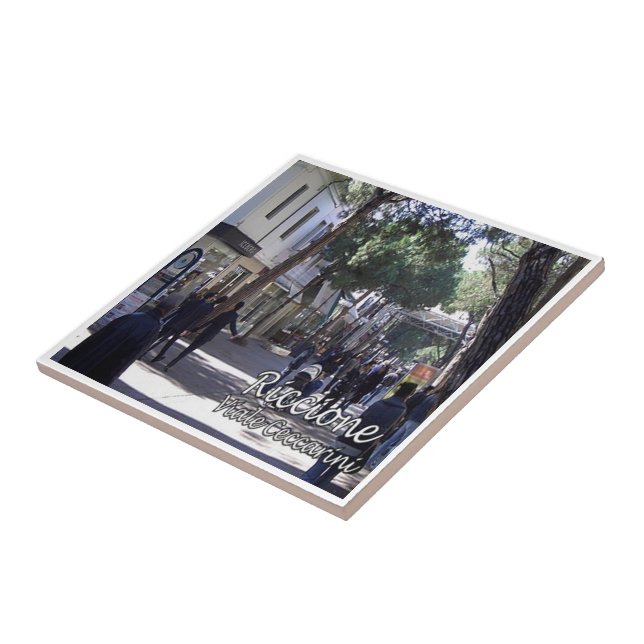 ERM018 Riccione, Viale Ceccarini, Italy, Ceramic Tile (Side)