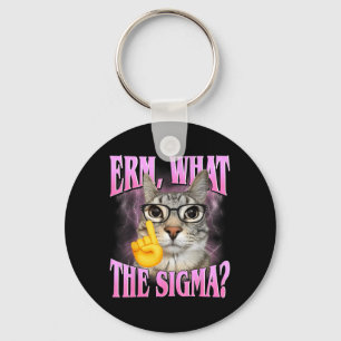 Erm What The Sigma_ Funny Humour Cat Meme with Key Ring