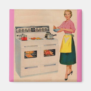 Erma and her double-barrelled oven magnet