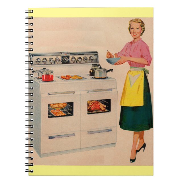Erma and her double-barrelled oven notebook (Front)