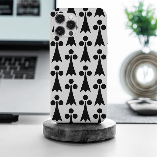Ermine Pattern, Mediaeval Pattern, Black on White Case-Mate iPhone Case (Creator Uploaded)