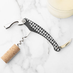 Ermine Pattern, Mediaeval Pattern, Black on White Corkscrew