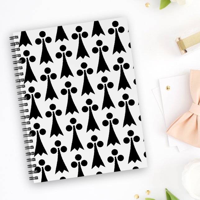 Ermine Pattern, Mediaeval Pattern, Black on White Planner (Creator Uploaded)