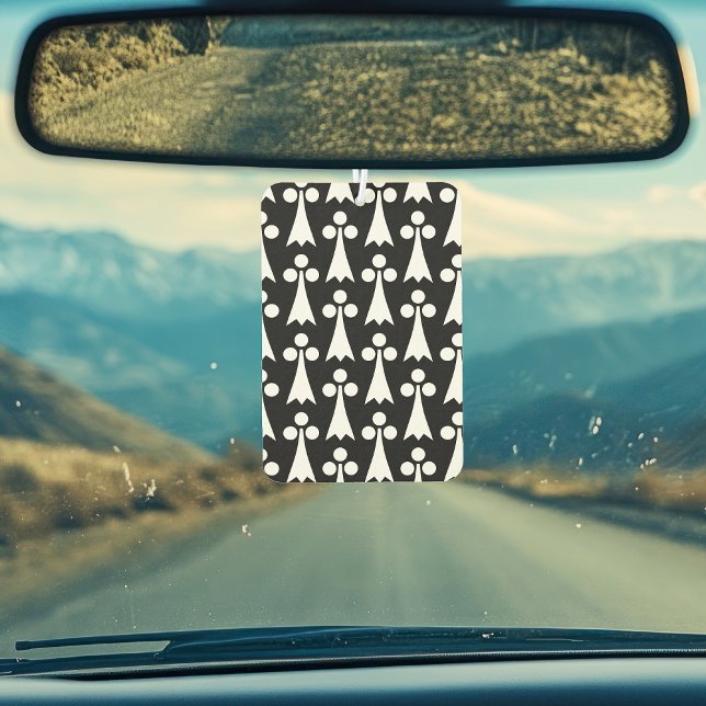 Ermine Pattern, Mediaeval Pattern, White on Black Car Air Freshener (Creator Uploaded)
