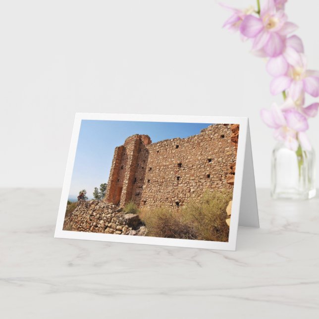 Ermita de Santa Bárbara Facade, Valencia, Spain Card (Orchid)