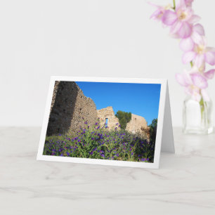 Ermita de Santa Bárbara, Floral Portrait, Spain Card