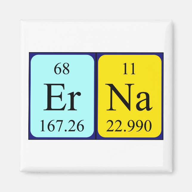 Erna periodic table name magnet (Front)