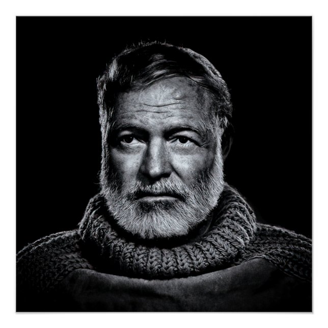 Ernest Hemingway classic portrait  Poster (Front)