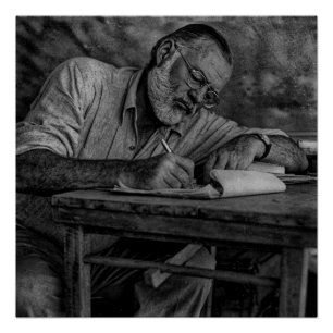 Ernest Hemingway in Kenya Poster
