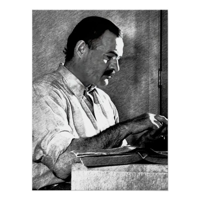 Ernest Hemingway in Kenya Poster (Front)