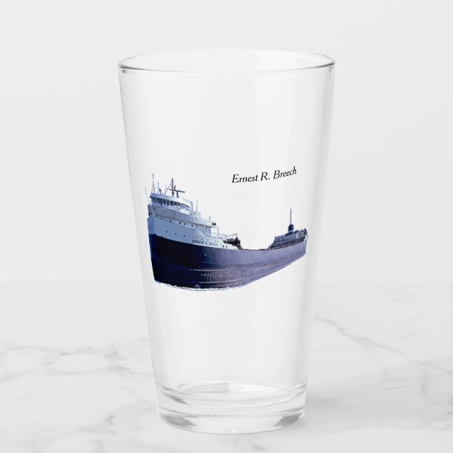 Ernest R. Breech shot glass (Front)